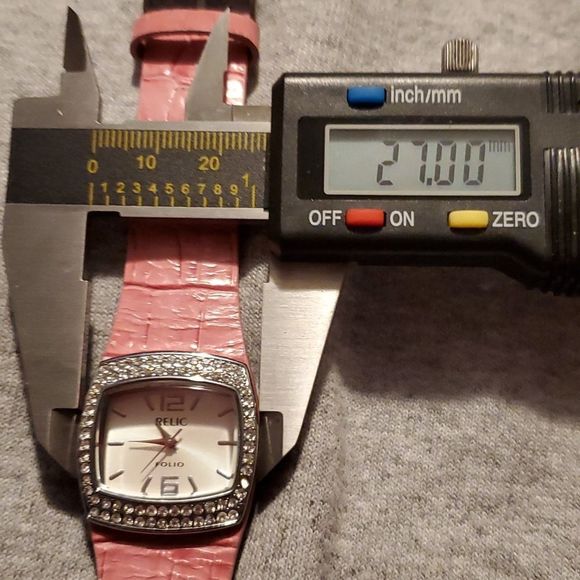 Two‎ Relic Watches ZR33563 ZR33095 Pink Leather Band Silver Bangle Style - Picture 10 of 11